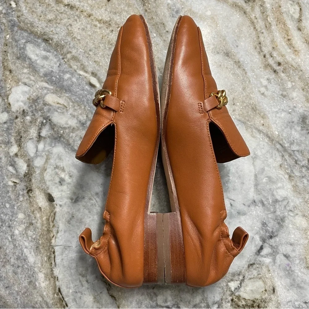 Tory Burch Mini Benton Charm Loafer Calf Leather in Amber 8